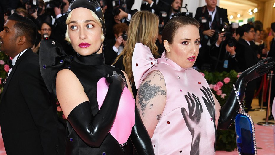 Met Gala 2019: Lena Dunham and Jemima Kirke Twin in Obsession Appearance at Met Gala
