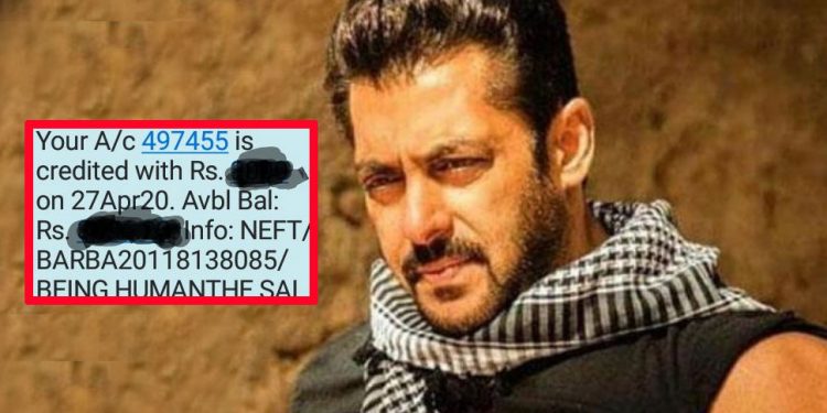 Salman khan gave financial help to daily wage earners