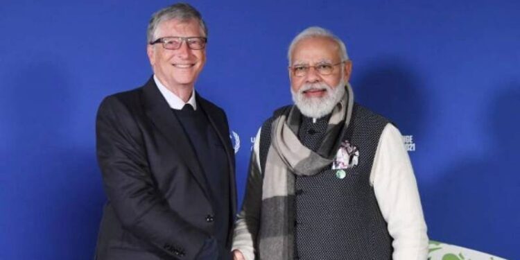 PM Modi is congratulated by Bill Gates for reaching 2 billion Covid vaccinations