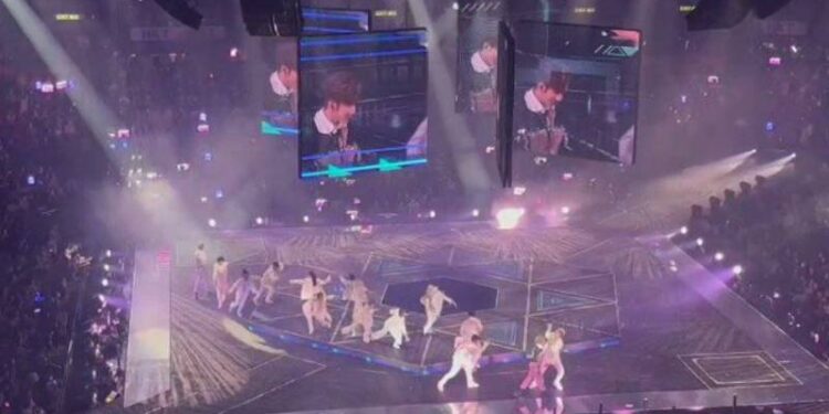 A screen fell during a concert, injuring three members of the Cantopop boy band Mirror