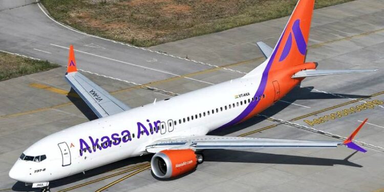 A flight from Mumbai to Ahmedabad is taken off by Akasa Air