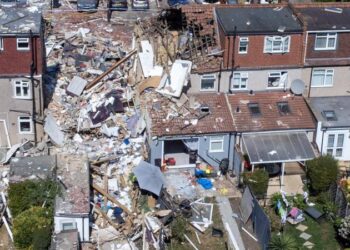 A child was killed in a house explosion in Thornton Heath, south London