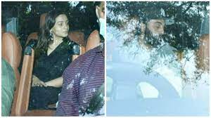 As they go closer to their home, Ranbir Kapoor is holding a baby girl as Alia Bhatt appears happy. Check out photos