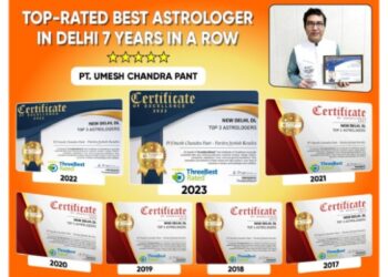 Astrologer Pt Umesh Chandra Pant of Pavitra Jyotish Becomes the Best Astrologer in Delhi for 7 Years in a Row