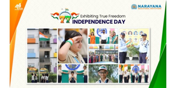 Narayanites Portray True Freedom with Patriotic Fervour on 77th Independence Day