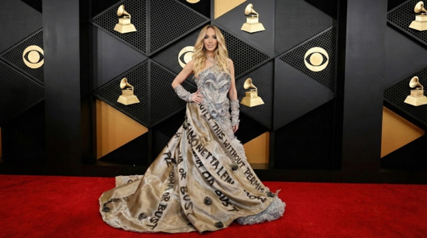 Simonetta Lein’s Statement Gown at the GRAMMYs 2026 Depicts Wearable Art at its Best